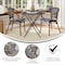 Flash Furniture Bordeaux French Bistro Stacking Chair w/Arms, Navy/White PE Rattan/Bamboo Print Alum Frame, 2PK 2-SDA-ADS642142-NVYWH-NAT-GG - alternate 10